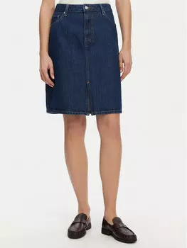 Джинсовая юбка обычного кроя WW0WW44390 Tommy Hilfiger, синий