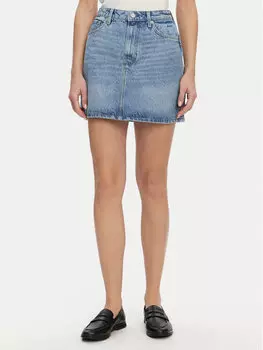 Джинсовая юбка обычного кроя WW0WW44392 Tommy Hilfiger, синий