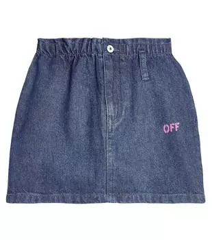 Джинсовая юбка Off-White, синий