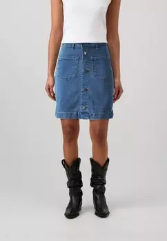 Джинсовая юбка Onlamazing Life Skirt Only, светло-голубой деним