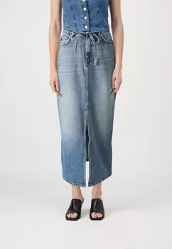 Джинсовая юбка ONLGIANNA BELTED SKIRT ONLY, синие джинсы