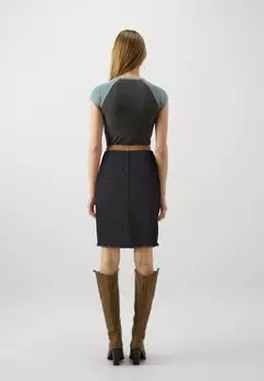 Джинсовая юбка Onlhush Skirt ONLY, стираный черный