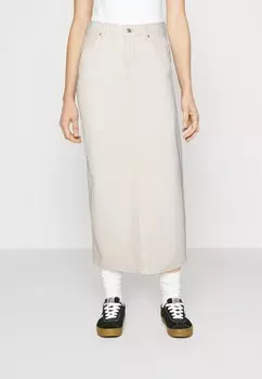 Джинсовая юбка ONLISLA LONG SIDESLIT SKIRT ONLY, крем