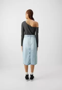Джинсовая юбка ONLLILIAN POCKET MIDI SKIRT ONLY, светло-голубой деним