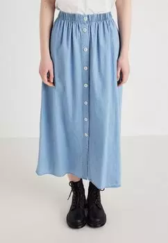 Джинсовая юбка ONLNOVA BUTTON - A-line skirt ONLY, цвет Light Blue Denim