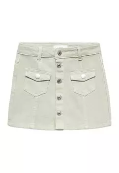 Джинсовая юбка PAOLA Mango Kids, цвет verde