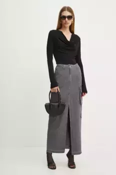 Джинсовая юбка Patrizia Pepe, серый