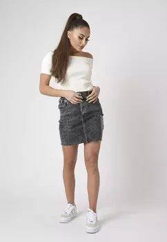 Джинсовая юбка Project X Paris, черный