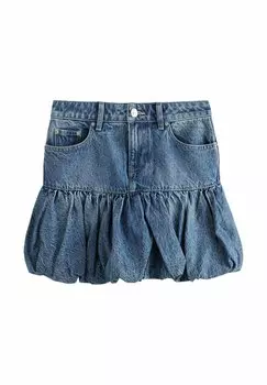 Джинсовая юбка REGULAR FIT - Mini skirt Next, синий