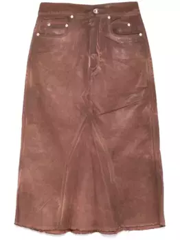 Джинсовая юбка Rick Owens DRKSHDW, нейтральный