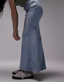 Джинсовая юбка "рыбий хвост" с завышенной талией Topshop