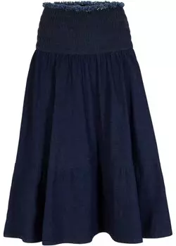 Джинсовая юбка с эластичным поясом John Baner Jeanswear, синий