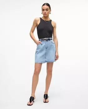 Джинсовая юбка с карманами Vero Moda, светло-синий