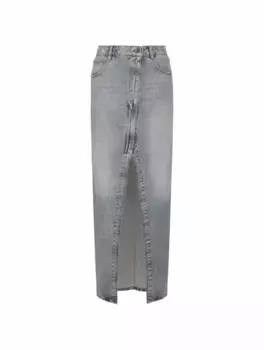 Джинсовая юбка с логотипом Erika Cavallini, синий