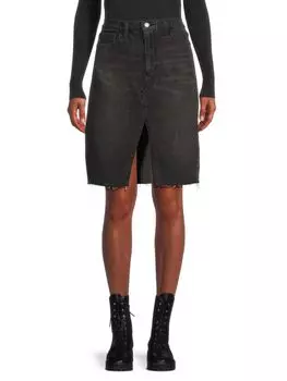 Джинсовая юбка с высокой посадкой и разрезом спереди Joe'S Jeans, цвет Nerine