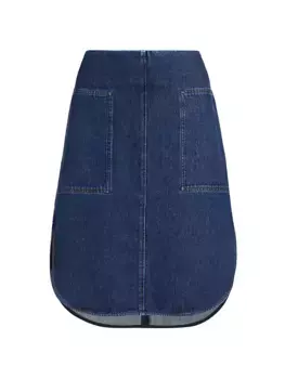 Джинсовая юбка с закругленным краем Toteme, синий