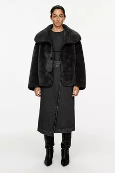 Джинсовая юбка с запахом Arket, серый