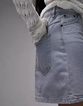 Джинсовая юбка с завышенной талией Topshop