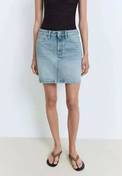 Джинсовая юбка SHORT - Mini skirt Mango, синий