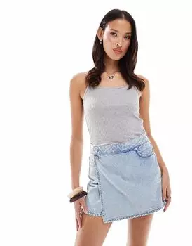 Джинсовая юбка-шорты JJXX светло-голубого цвета