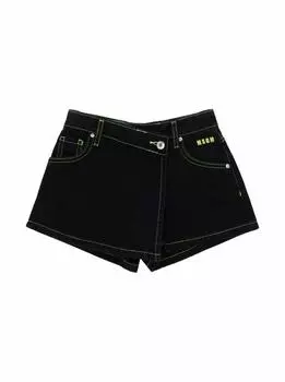 Джинсовая юбка-шорты MSGM