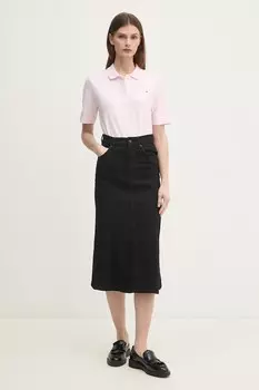 Джинсовая юбка Sisley, черный