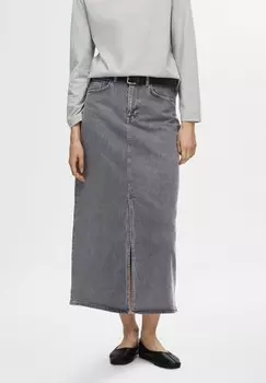 Джинсовая юбка SLFKRISTA GERDA SKIRT Selected, цвет Light Grey Denim
