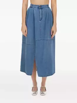 Джинсовая юбка со складками Alysi, синий