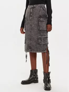 Джинсовая юбка стандартного кроя Alpha Industries, серый