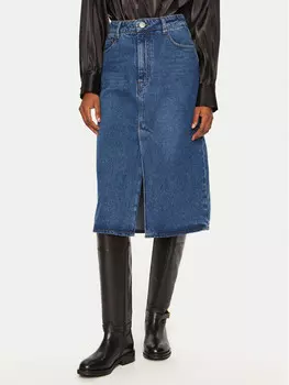 Джинсовая юбка стандартного кроя Ami Paris, синий
