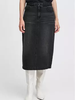 Джинсовая юбка стандартного кроя B.Young, черный