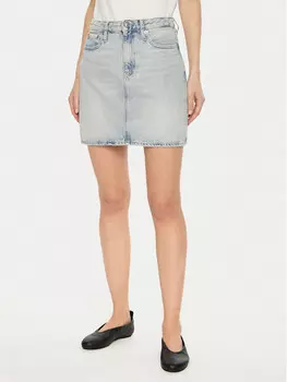 Джинсовая юбка стандартного кроя Calvin Klein Jeans, синий