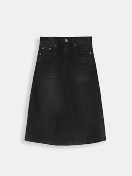 Джинсовая юбка стандартного кроя Coccodrillo, черный