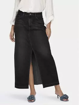 Джинсовая юбка стандартного кроя Jdy, черный