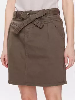 Джинсовая юбка стандартного кроя Morgan, хаки