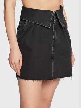 Джинсовая юбка стандартного кроя Pepe Jeans, черный