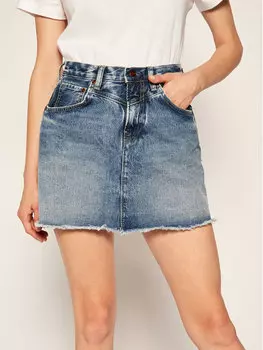 Джинсовая юбка стандартного кроя Pepe Jeans, синий