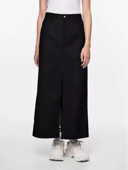 Джинсовая юбка стандартного кроя Pieces, черный