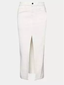 Джинсовая юбка стандартного кроя Sisley, белый