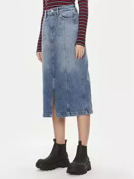 Джинсовая юбка стандартного кроя Tommy Jeans, синий