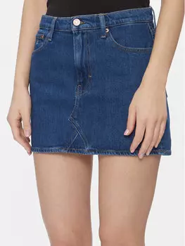 Джинсовая юбка стандартного кроя Tommy Jeans, синий