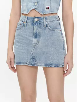 Джинсовая юбка стандартного кроя Tommy Jeans, синий