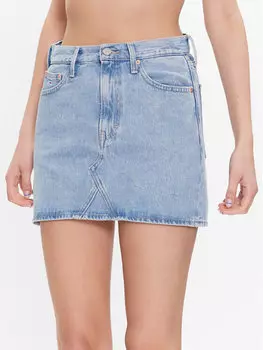Джинсовая юбка стандартного кроя Tommy Jeans, синий