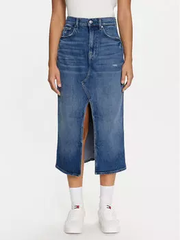 Джинсовая юбка стандартного кроя Tommy Jeans, синий