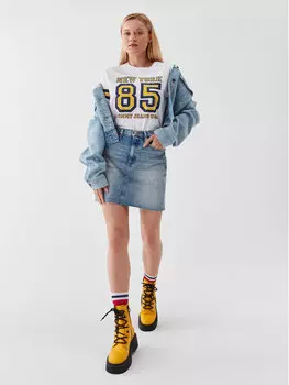Джинсовая юбка стандартного кроя Tommy Jeans, синий