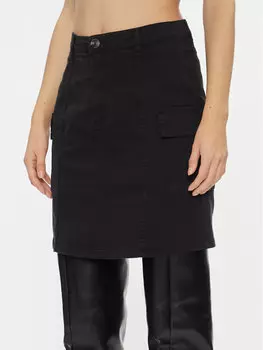 Джинсовая юбка стандартного кроя Vila, черный