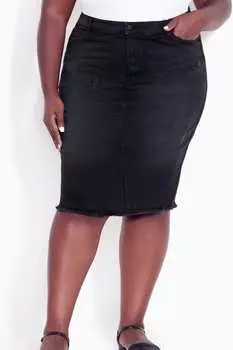 Джинсовая юбка стрейч Avenue, черный