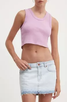 Джинсовая юбка Superdry, синий