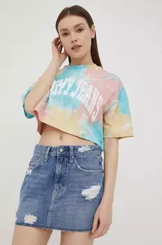 Джинсовая юбка Superdry, синий