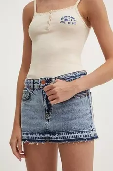 Джинсовая юбка Superdry, синий